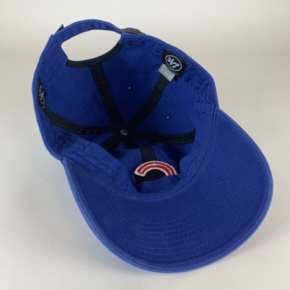 Chicago Cubs MLB Blue 47 Brand Clean Up Relaxed Fit Strapback Adjustable Hat - Picture 4 of 6